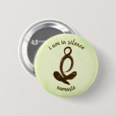 Ik zit in stilte-Meditation/Retreat-Button Ronde Button 5,7 Cm (Voorkant /achterkant)