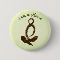 Ik zit in stilte-Meditation/Retreat-Button