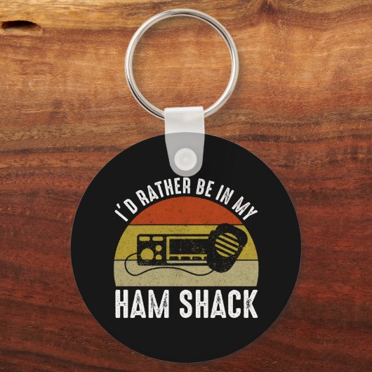 Ik zit liever in mijn hamerhut sleutelhanger (Achterkant)