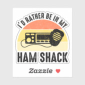 Ik zit liever in mijn hamerhut sticker (Vel)