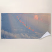 Ik zit op Cloud Nine Cust. Text Beach Towel Strandlaken (Voorkant)