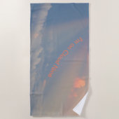 Ik zit op Cloud Nine Cust. Text Beach Towel Strandlaken (Voorkant)