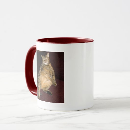 Ik zit op die stomme kaart. mok (Voorkant links)