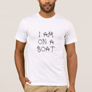 Ik zit op een boot, een boot met zeilende touwknot t-shirt