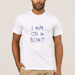 Ik zit op een boot, een boot met zeilende touwknot t-shirt