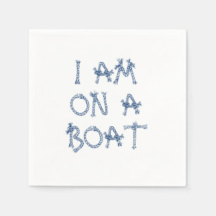 Ik zit op een boot, een zeemanslijnknop servet