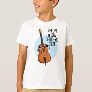Ik zit op een laag cello-rijdieet grappig cello wo t-shirt