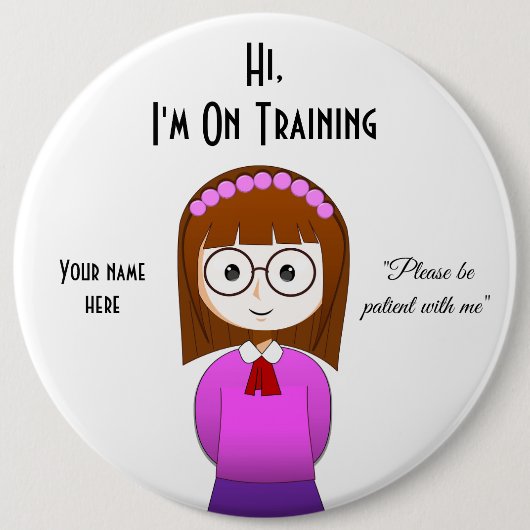 Ik zit op training 6-inch Button (Voorkant)