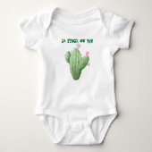 Ik zit vast aan je Cactus Baby Jumper Waterverf Romper (Voorkant)