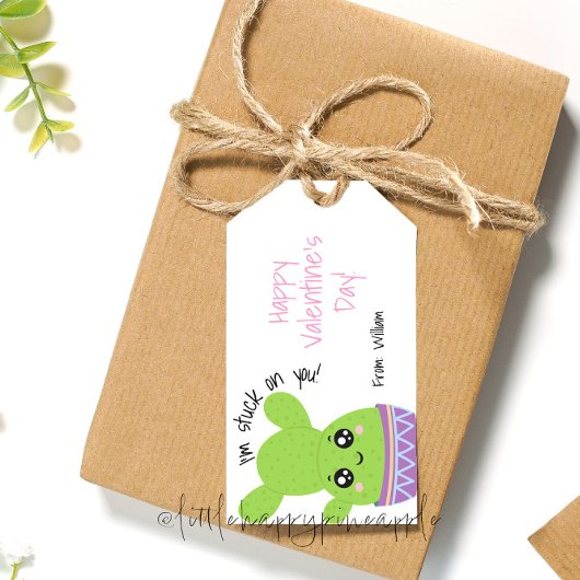 Ik zit vast aan je Valentijnsdag cadeau label Cadeaulabel