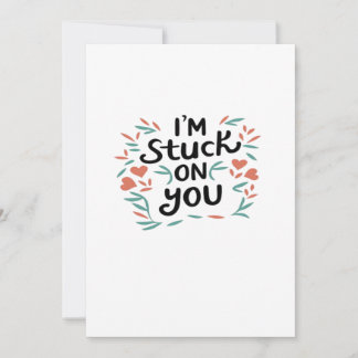 Ik Zit Vast Aan Jou Valentijn Zwart Tekst Minimaal Feestdagenkaart