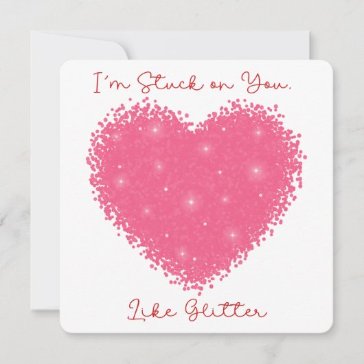 Ik zit vast aan jou - Valentijnskaart Bedankkaart (Voorkant)