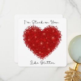 Ik zit vast aan jou - Valentijnskaart Bedankkaart