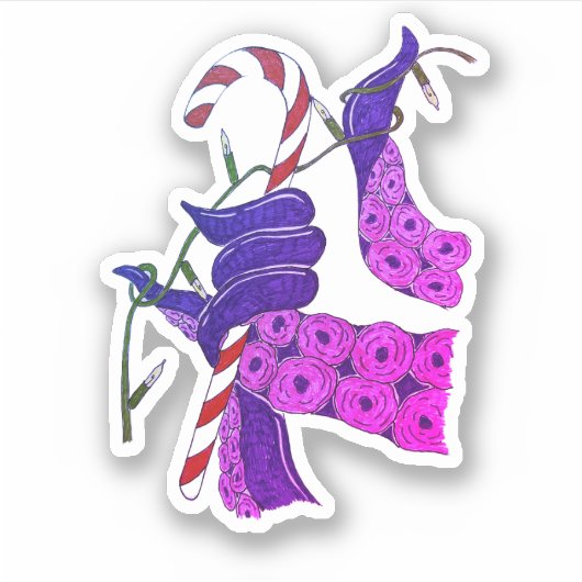 Ik zit vast met Kerstmis! Sticker (Voorkant)