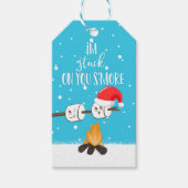 Ik zit vast op je grappigere kerst cadeaulabel (Voorkant)