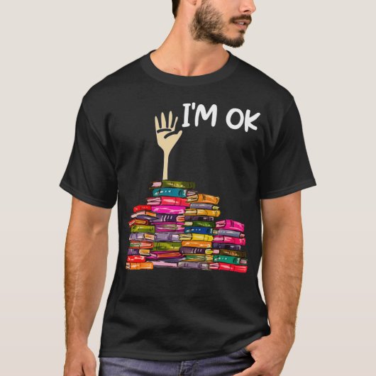 Ik zit vol boeken. t-shirt (Voorkant)