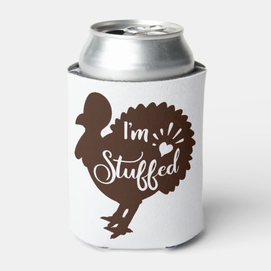 Ik zit vol Grappige Thanksgiving Blikjeskoeler (Blikje Voorkant)