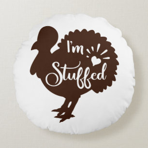 Ik zit vol Grappige Thanksgiving Rond Kussen