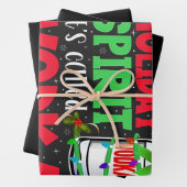 Ik zit vol kerstgeest, het heet Vodka Kerstmis Inpakpapier Vel (In situ)