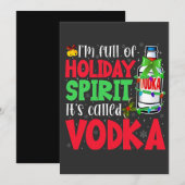 Ik zit vol kerstgeest, het heet Vodka Kerstmis Kaart (Voorkant / Achterkant)