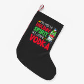 Ik zit vol kerstgeest, het heet Vodka Kerstmis Kleine Kerstsok (Voorkant (Hangend))