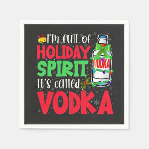 Ik zit vol kerstgeest, het heet Vodka Kerstmis Servet