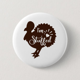 Ik zit vol met lol Thanksgiving Ronde Button 5,7 Cm