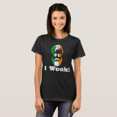 IK ZOEK IRISH FLAG BEARD SUNGLASSES MAN TE WERKEN T-SHIRT (Voorkant volledig)