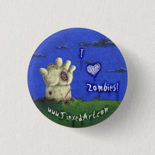 Ik Zombies. knoop Ronde Button 3,2 Cm
