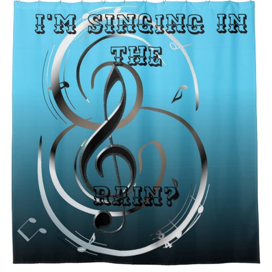 Ik zong in de regen? douchegordijn (Voorkant)