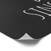 Ik zong liever een grappige citaat zwart-wit poster (Hoek)