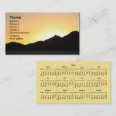 Ik zonsondergang met 2011 kalender visitekaartje (Voorkant / Achterkant)