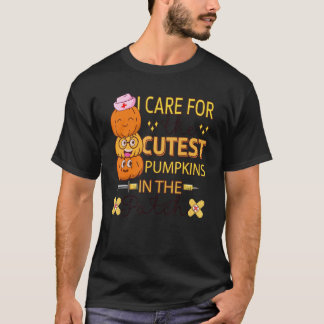 Ik zorg voor de schattigste pompoenen in de lap ve t-shirt