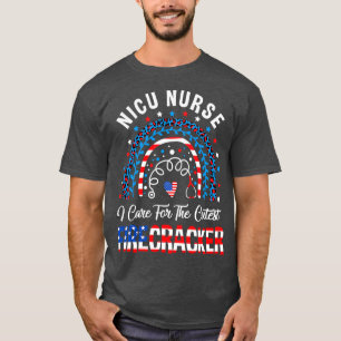 Ik zorg voor de schattigste vuurwerk Nicu-verpleeg T-shirt
