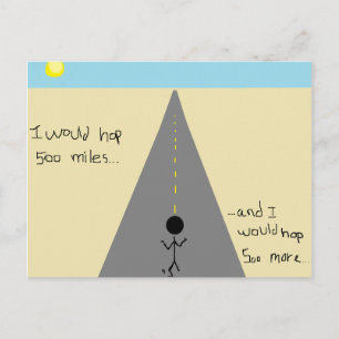 Ik zou 500 mijl helen... briefkaart