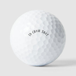 Ik zou dat achtervolgen" Labrador Retriever Golfballen