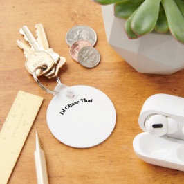 Ik zou dat achtervolgen" Labrador Retriever Sleutelhanger