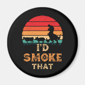 Ik zou dat BBQ  vlees roken. Magneet (Voorkant)