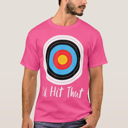 Ik zou dat boogschieten grappige pijl boog boogsch t-shirt (Voorkant)