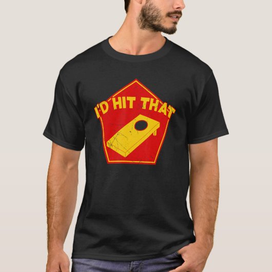 Ik zou dat Cornhole team Bean Bag Cornhole T-shirt (Voorkant)