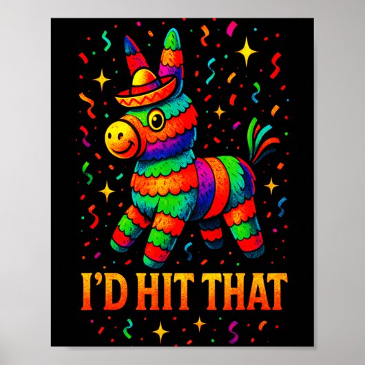 Ik zou dat doen - grappig cinco de mayo feestje poster (Voorkant)