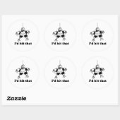 Ik zou dat doen ronde sticker (Vel)
