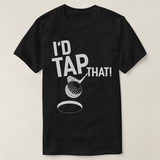 Ik zou dat golfen t-shirt (Design voorkant)
