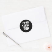 Ik zou dat grappige Bowling-citaat voor Bowlers Ronde Sticker (Envelop)