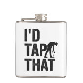 Ik zou dat grappige Golf Sport Golfing Lover cadea Heupfles (Voorkant)