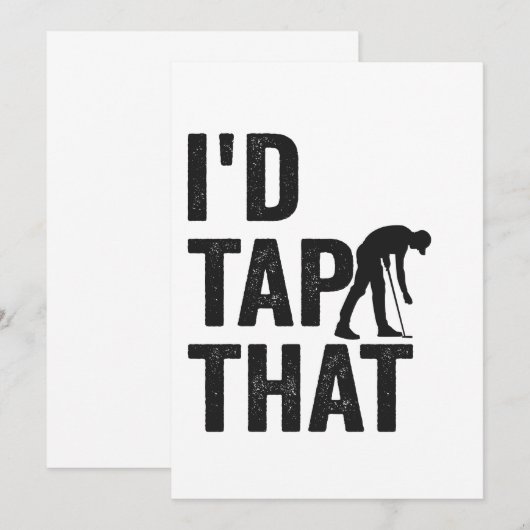 Ik zou dat grappige Golf Sport Golfing Lover cadea Kaart (Voorkant / Achterkant)