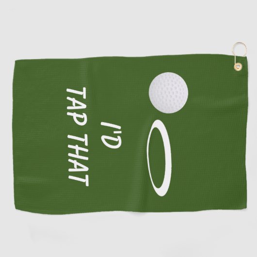 Ik zou dat grappige golfcadeau aanboren golfhanddoek (Horizontaal)