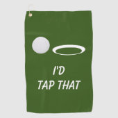 Ik zou dat grappige golfcadeau aanboren golfhanddoek (Voorkant)