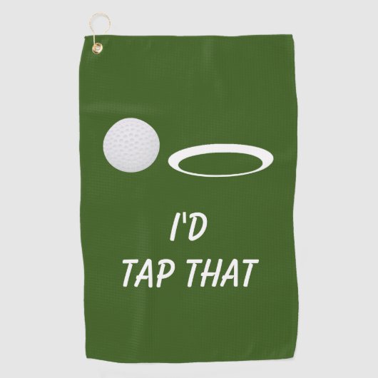 Ik zou dat grappige golfcadeau aanboren golfhanddoek (Voorkant)