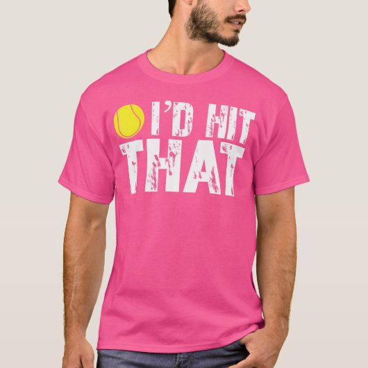 Ik zou dat grappige tennisbal tennisspeler T-shirt (Voorkant)